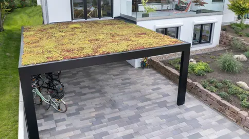 KUBIC Vaegmonteret Carport Med Sedumtag